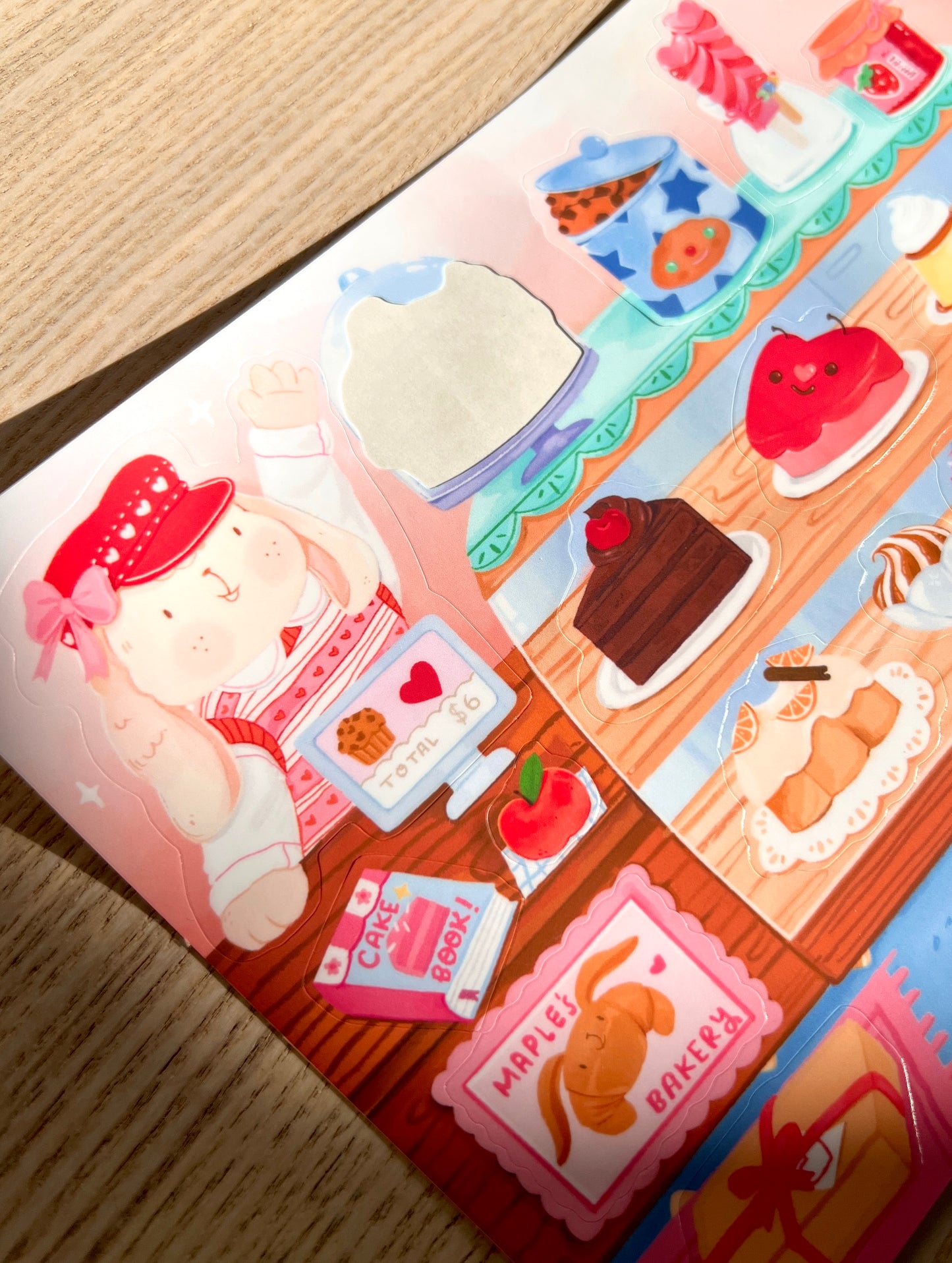 Valentine's Edition 🍰 Maple's Bakery Sticker Sheet Illustration