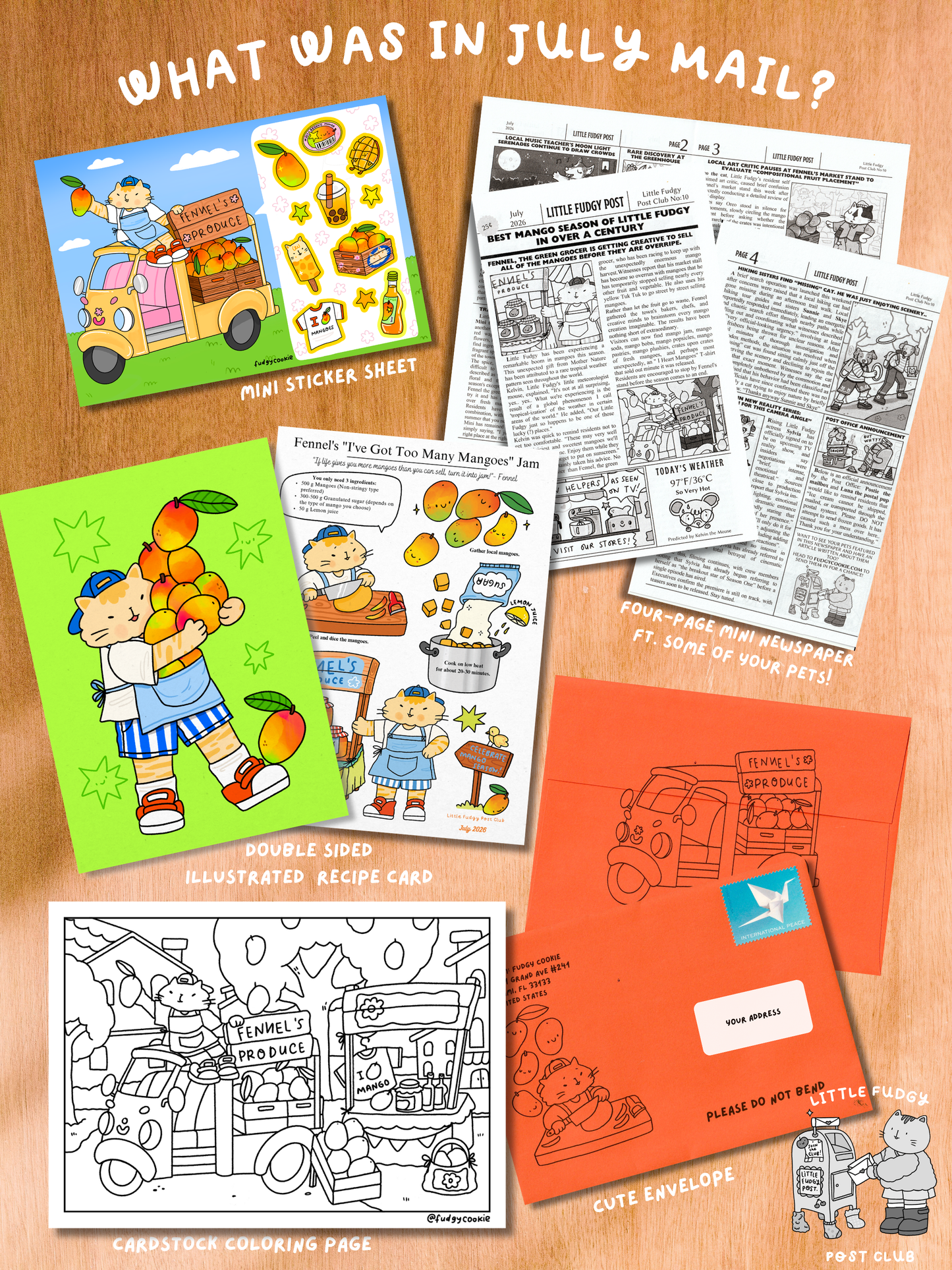 Little Fudgy Post Club Time Capsule - Issue 10 (JULY 🥭 )