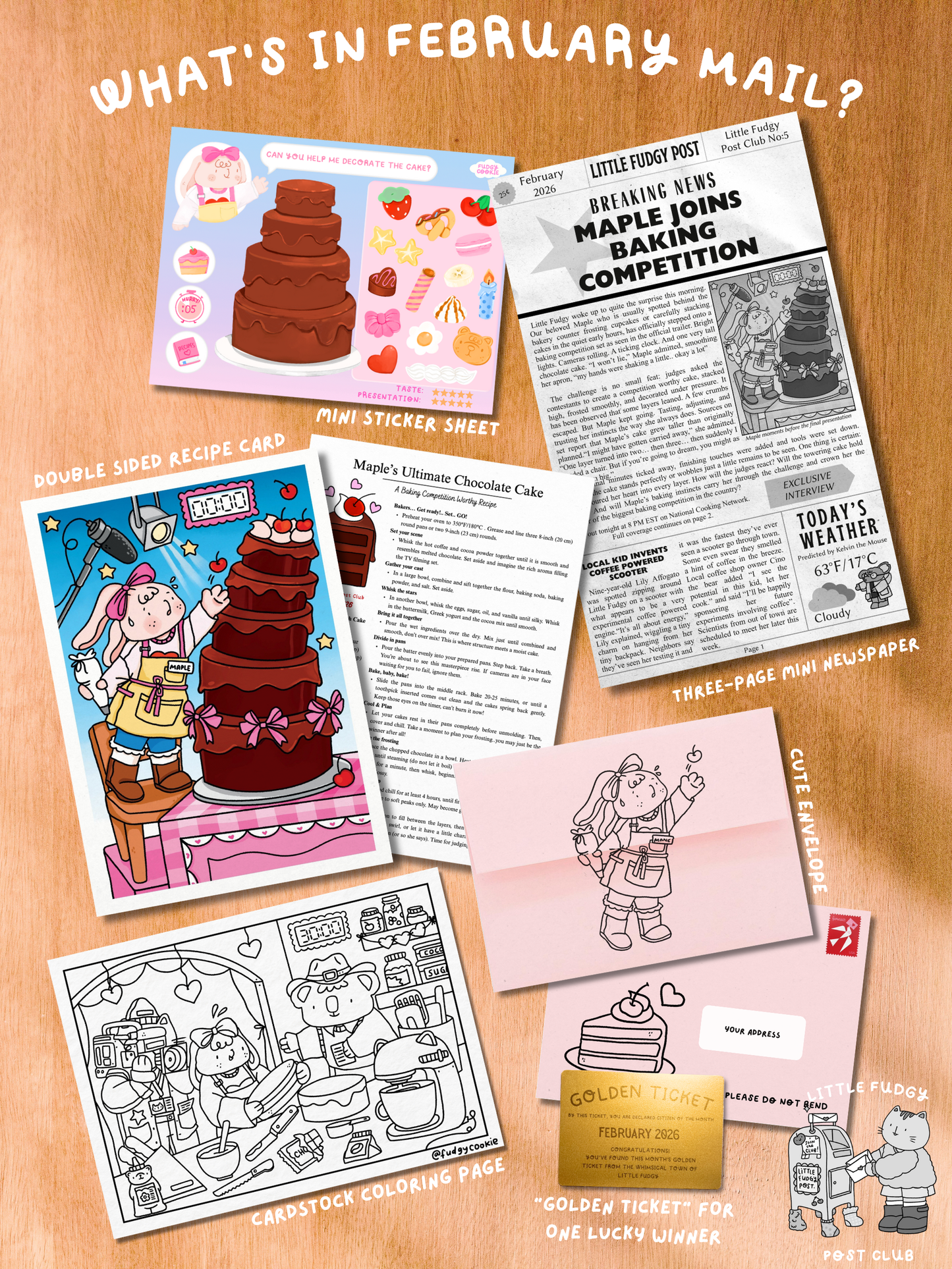 Little Fudgy Post Club Time Capsule - Issue 05  (FEBRUARY 🍰)