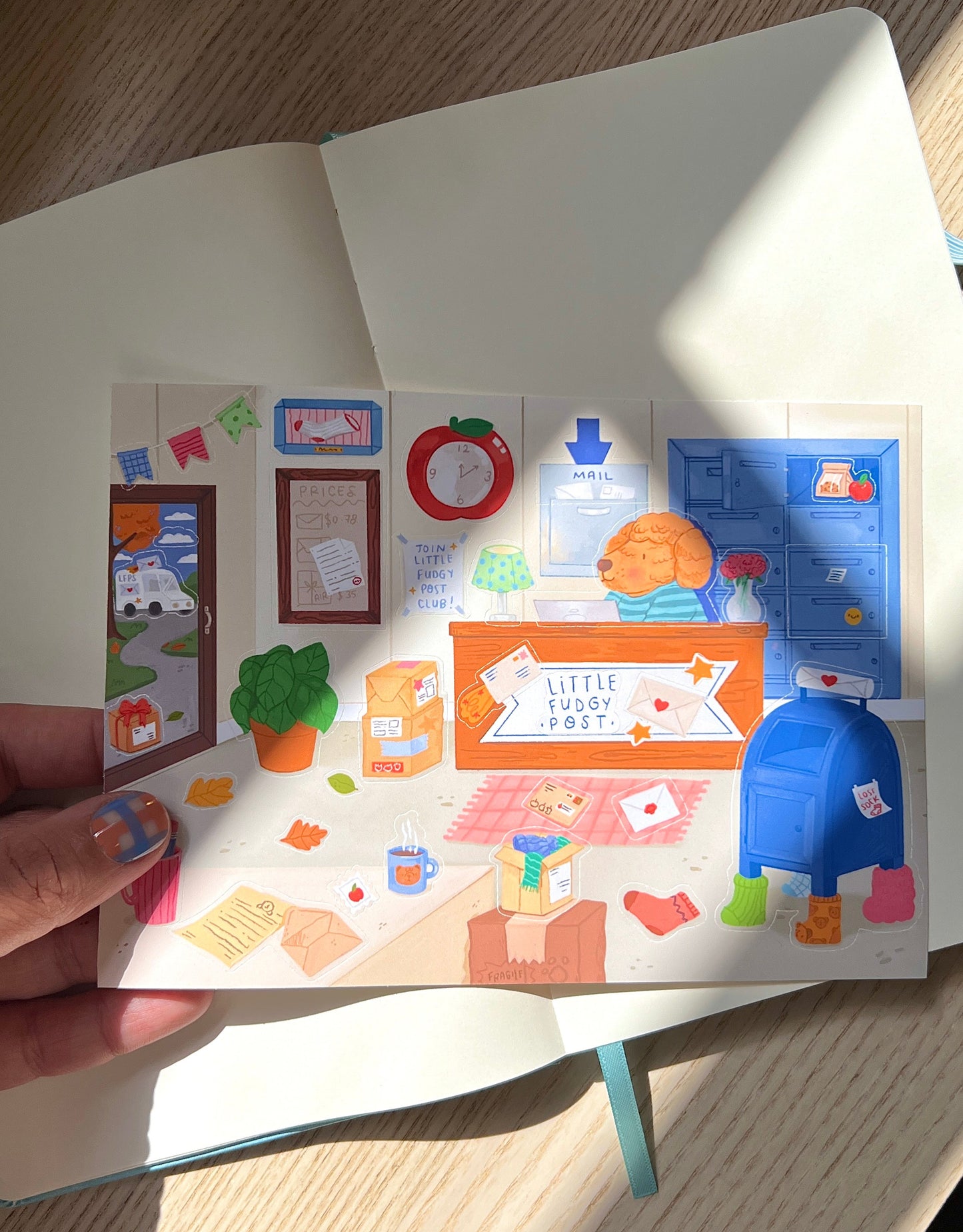 Luna's Post Office Sticker Sheet Illustration