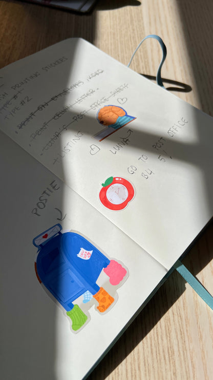 Luna's Post Office Sticker Sheet Illustration