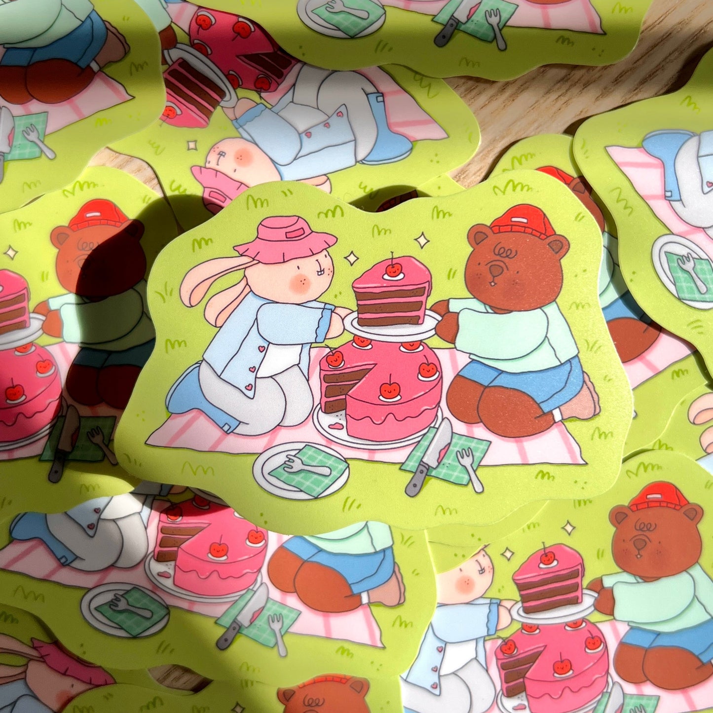 Cake Picnic Vinyl Sticker ✿ Cino and Maple ✿